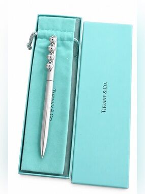 Tiffany & Co. Sterling Silver Ink Pen with Heart Accents